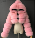 Load image into Gallery viewer, Short Hooded Faux Fur Coat