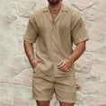 Load image into Gallery viewer, Men's Summer Two-Piece Tracksuit – Shirt & Shorts Set