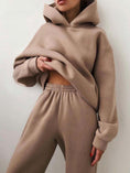 Load image into Gallery viewer, Women's Hooded Two-Piece Sweater Tracksuit