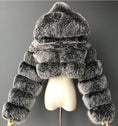 Load image into Gallery viewer, Short Hooded Faux Fur Coat