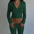 Load image into Gallery viewer, Zip Hoodie & High Waist Long Pants Lounge Set