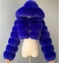 Load image into Gallery viewer, Short Hooded Faux Fur Coat