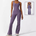 Load image into Gallery viewer, Sleeveless Flare Leg Fitness Jumpsuit