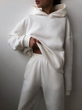Load image into Gallery viewer, Women's Hooded Two-Piece Sweater Tracksuit
