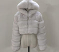 Load image into Gallery viewer, Short Hooded Faux Fur Coat