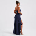 Load image into Gallery viewer, Strapless Pleated Split Maxi Dress