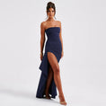 Load image into Gallery viewer, Strapless Pleated Split Maxi Dress