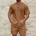 Load image into Gallery viewer, Men's Summer Two-Piece Tracksuit – Shirt & Shorts Set