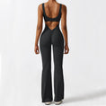 Load image into Gallery viewer, Sleeveless Flare Leg Fitness Jumpsuit