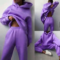 Load image into Gallery viewer, Women's Hooded Two-Piece Sweater Tracksuit