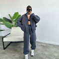 Load image into Gallery viewer, Women's Zip Collar Jogger Tracksuit Set