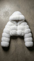 Load image into Gallery viewer, Short Hooded Faux Fur Coat
