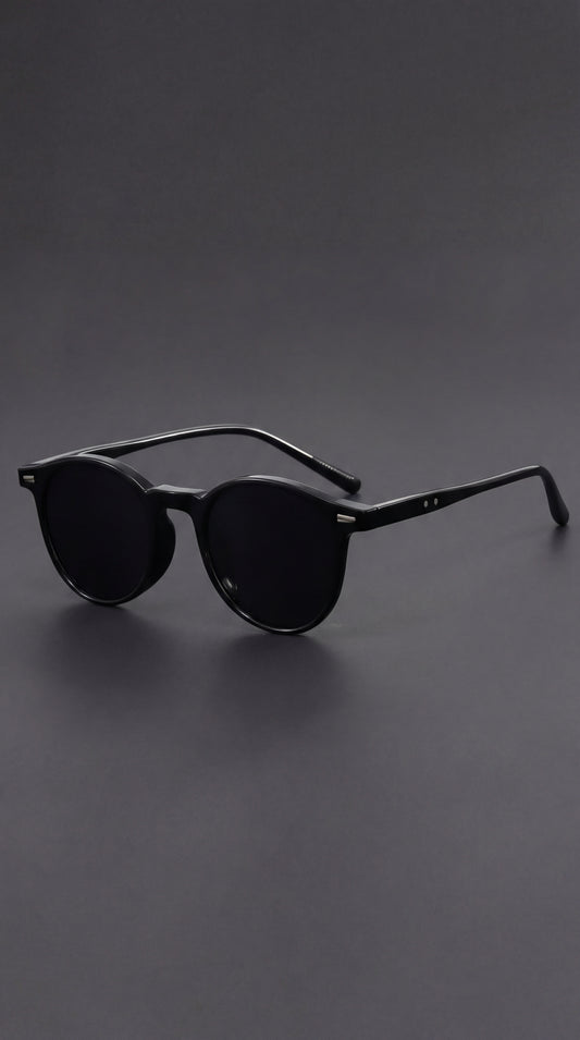 Round Frame Tortoiseshell Temple Sunglasses