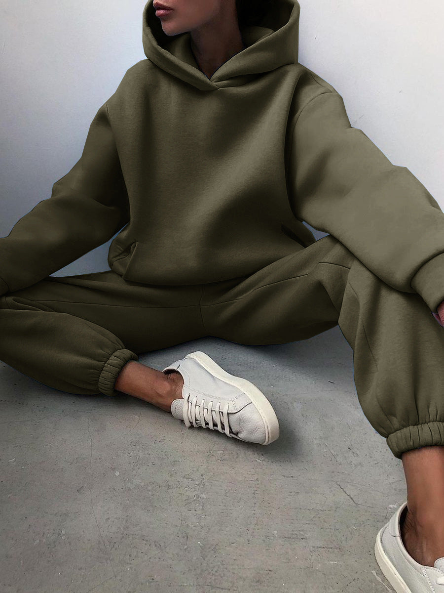 Women's Hooded Two-Piece Sweater Tracksuit