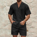 Load image into Gallery viewer, Men's Summer Two-Piece Tracksuit – Shirt & Shorts Set
