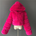 Load image into Gallery viewer, Short Hooded Faux Fur Coat
