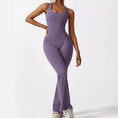 Load image into Gallery viewer, Sleeveless Flare Leg Fitness Jumpsuit
