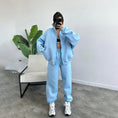 Load image into Gallery viewer, Women's Zip Collar Jogger Tracksuit Set
