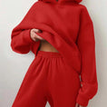 Load image into Gallery viewer, Women's Hooded Two-Piece Sweater Tracksuit
