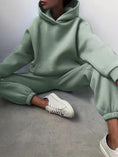 Load image into Gallery viewer, Women's Hooded Two-Piece Sweater Tracksuit
