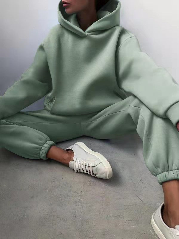 Women's Hooded Two-Piece Sweater Tracksuit