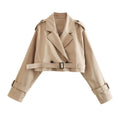 Load image into Gallery viewer, Womens Cropped Khaki Jacket
