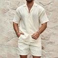 Load image into Gallery viewer, Men's Summer Two-Piece Tracksuit – Shirt & Shorts Set
