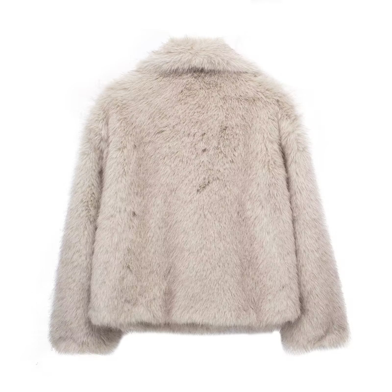 Women's Fluffy Lapel Plush Winter Coat