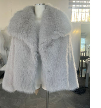 Women's Fluffy Lapel Plush Winter Coat