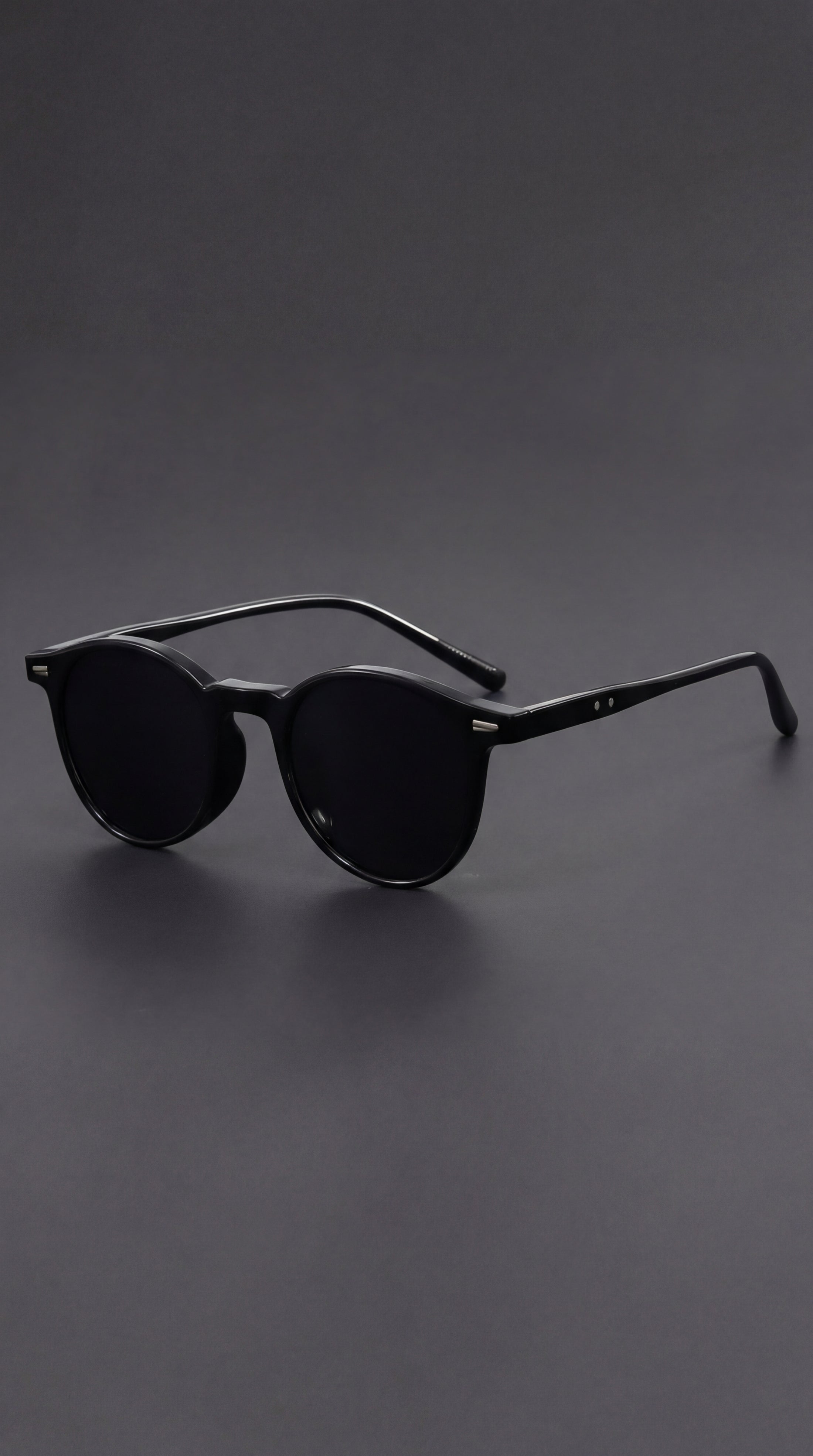 Round Frame Tortoiseshell Temple Sunglasses